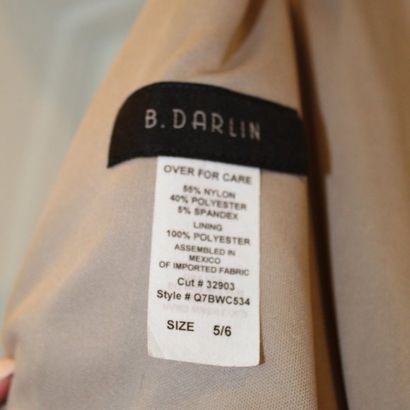 B Darlin Taupe Sequined Lace Dress - Picture 3 of 5